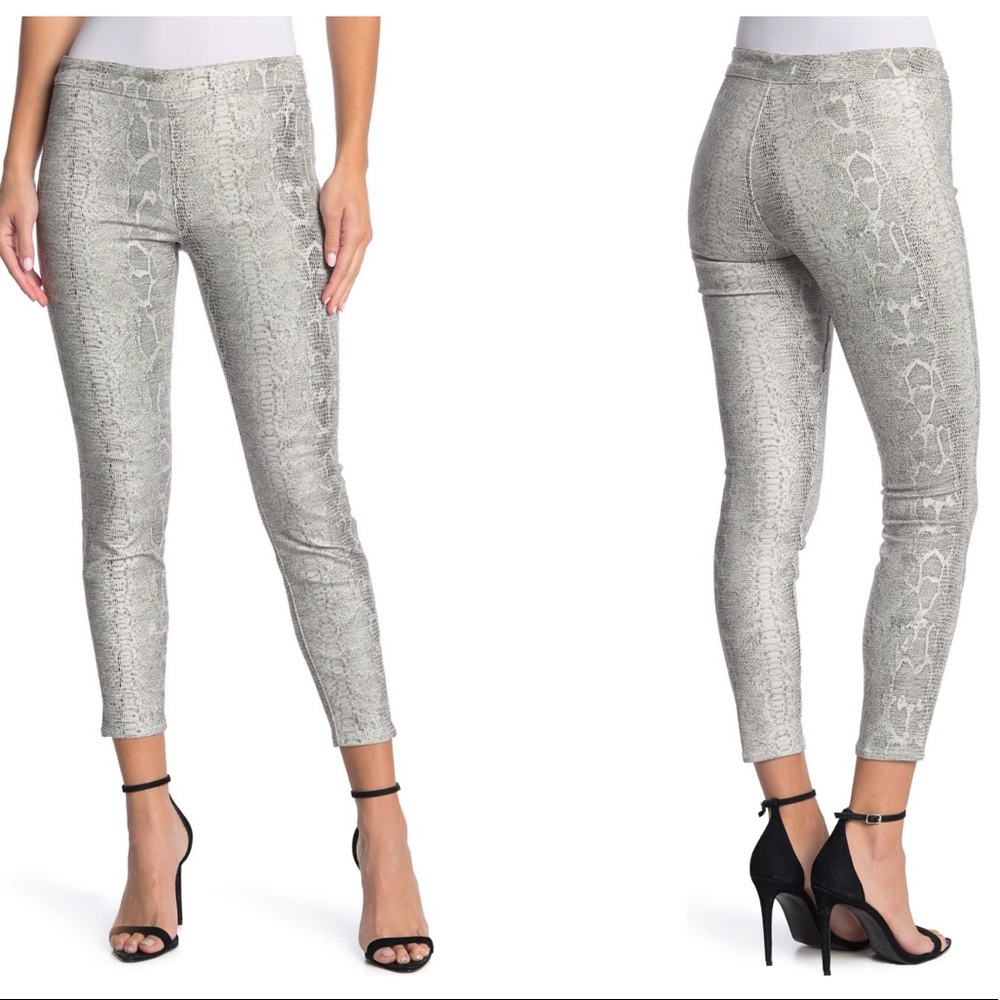 FIDELITY JOEY SNAKE PRINTED SKINNY LEGGINGS: Sz. 8